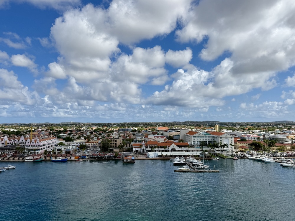 The port area of Aruba