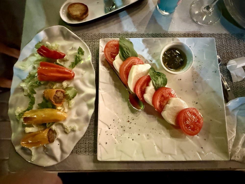 Mini Beef Stuffed Peppers and Caprese Salad from Italy in the World, Aruba