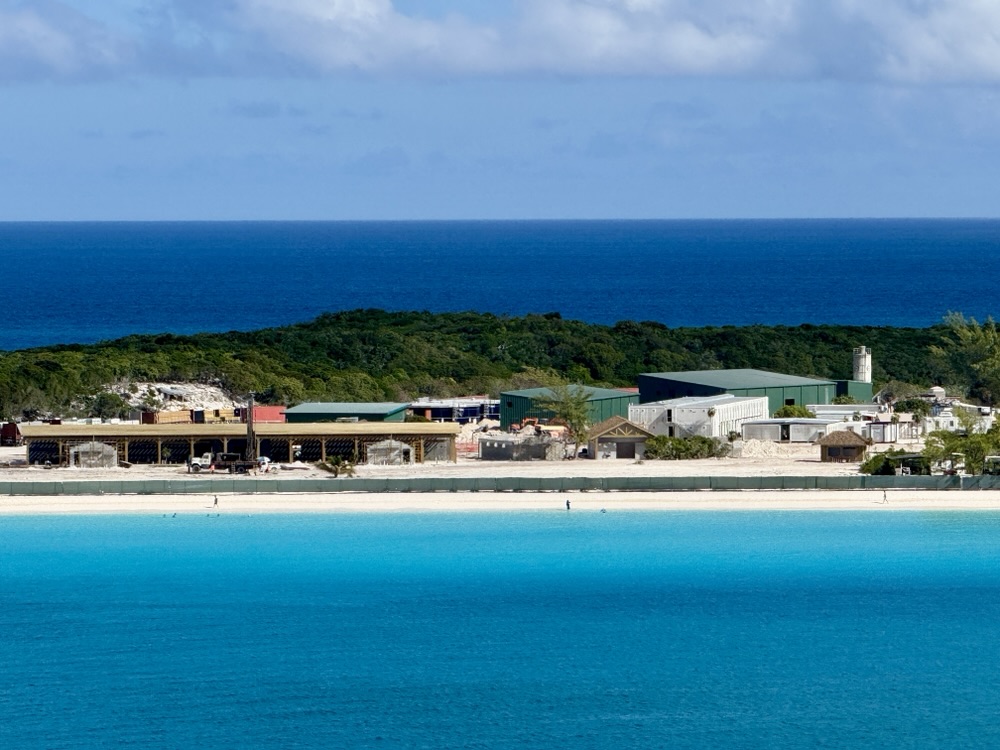 Construction at Half Moon Cay on December 6, 2025