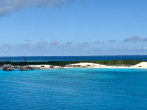 Construction at Half Moon Cay on December 6, 2025