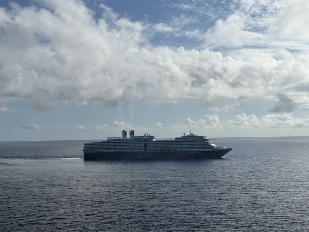 Eurodam departing Half Moon Cay on December 6, 2025