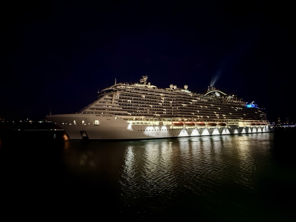 MSC Seaside leaving PortMiami on December 12, 2025
