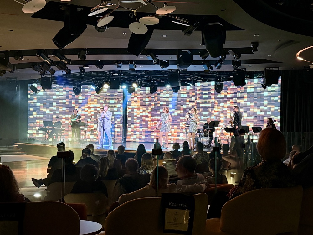 Playlist in the main show lounge on Explora I