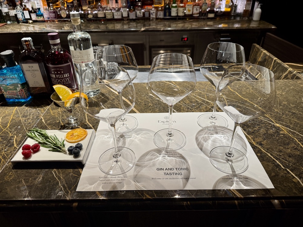 Gin & Tonic Tasting on Explora Journeys