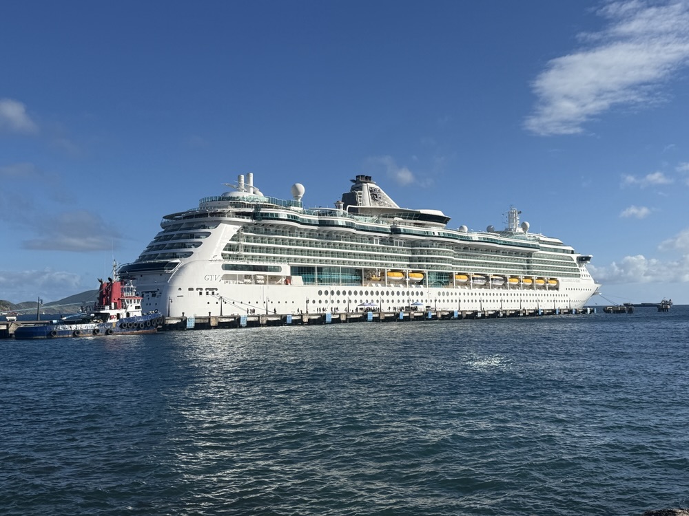 Brilliance of the Seas docked in St. Kitts on December 17, 2025