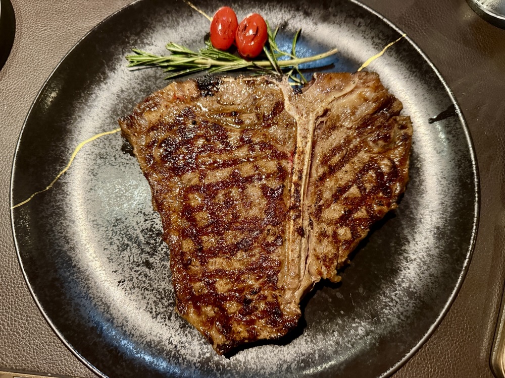 T-bone steak from Marble & Company Grill on Explora Journeys