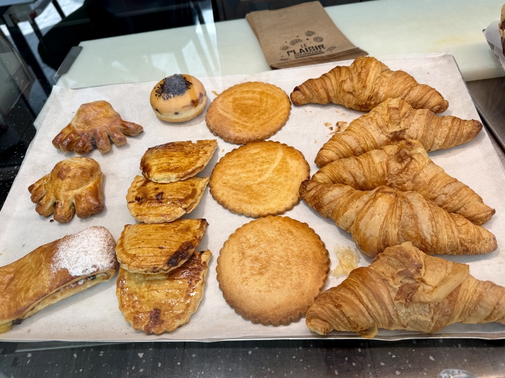 Pastries from one of the bakeries in Les Trois-Îlets 