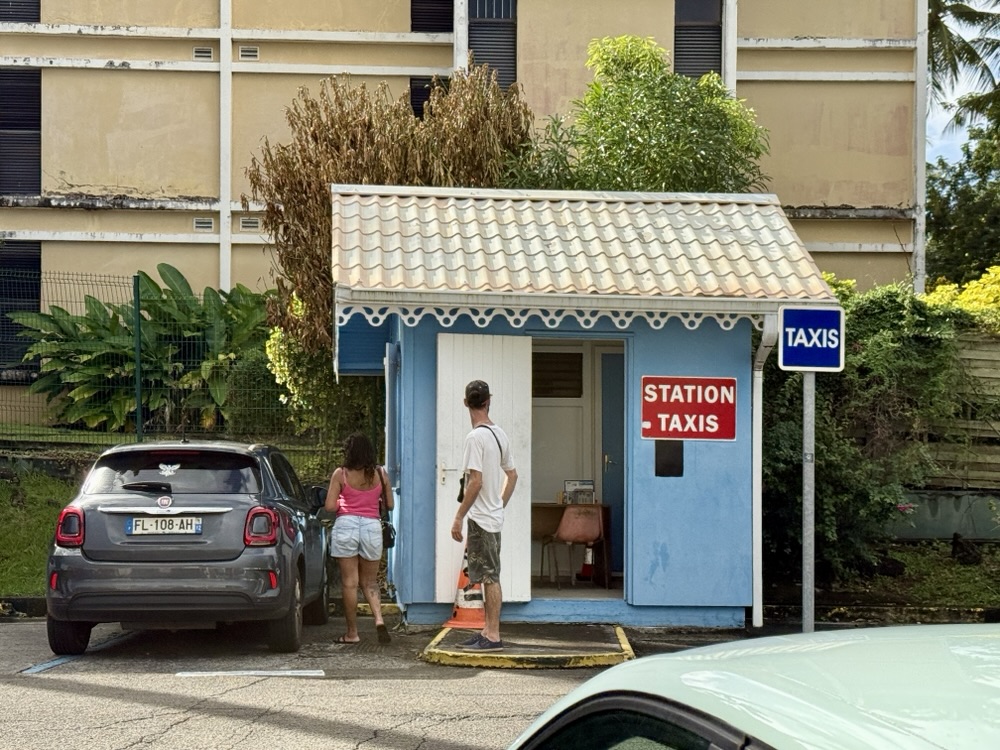 Taxi stand at the marina in Les Trois-Îlets 