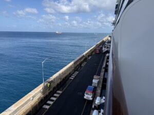Embarkation underway in Barbados