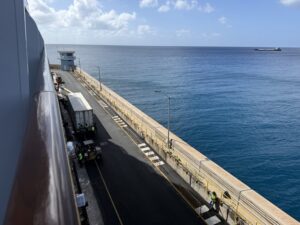 Embarkation underway in Barbados