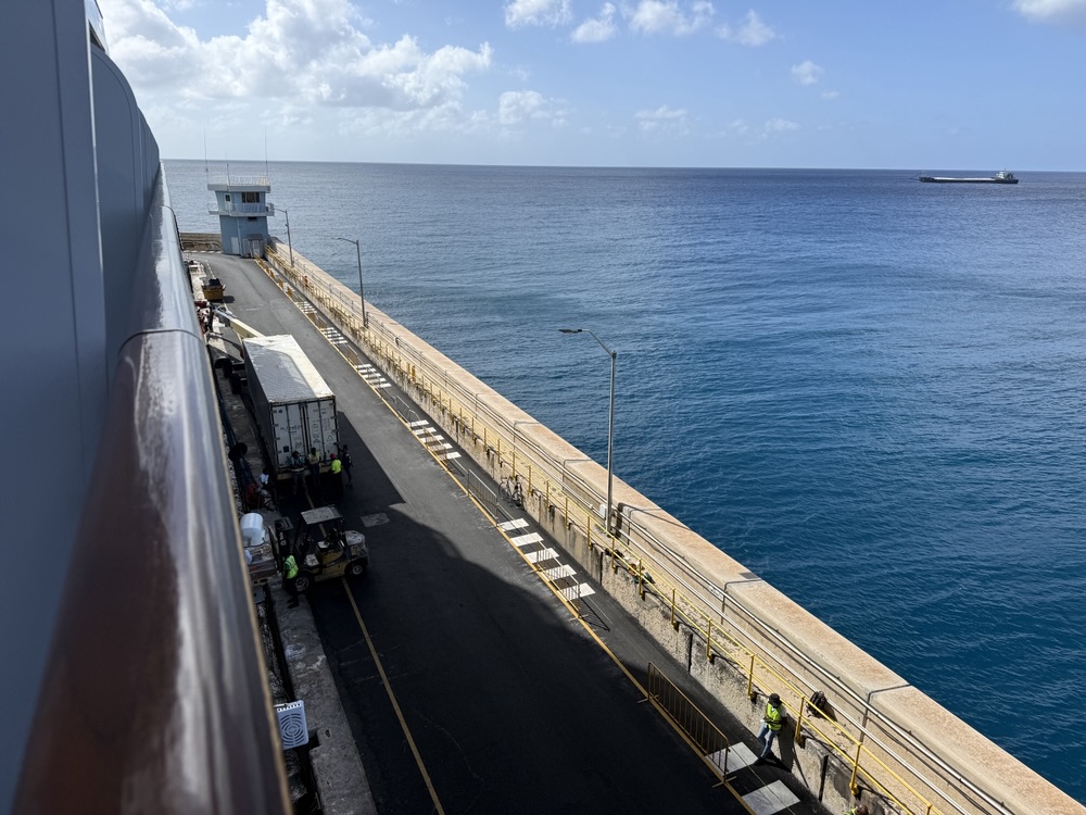 Embarkation underway in Barbados