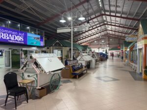 Shopping inside the port in Bridgetown