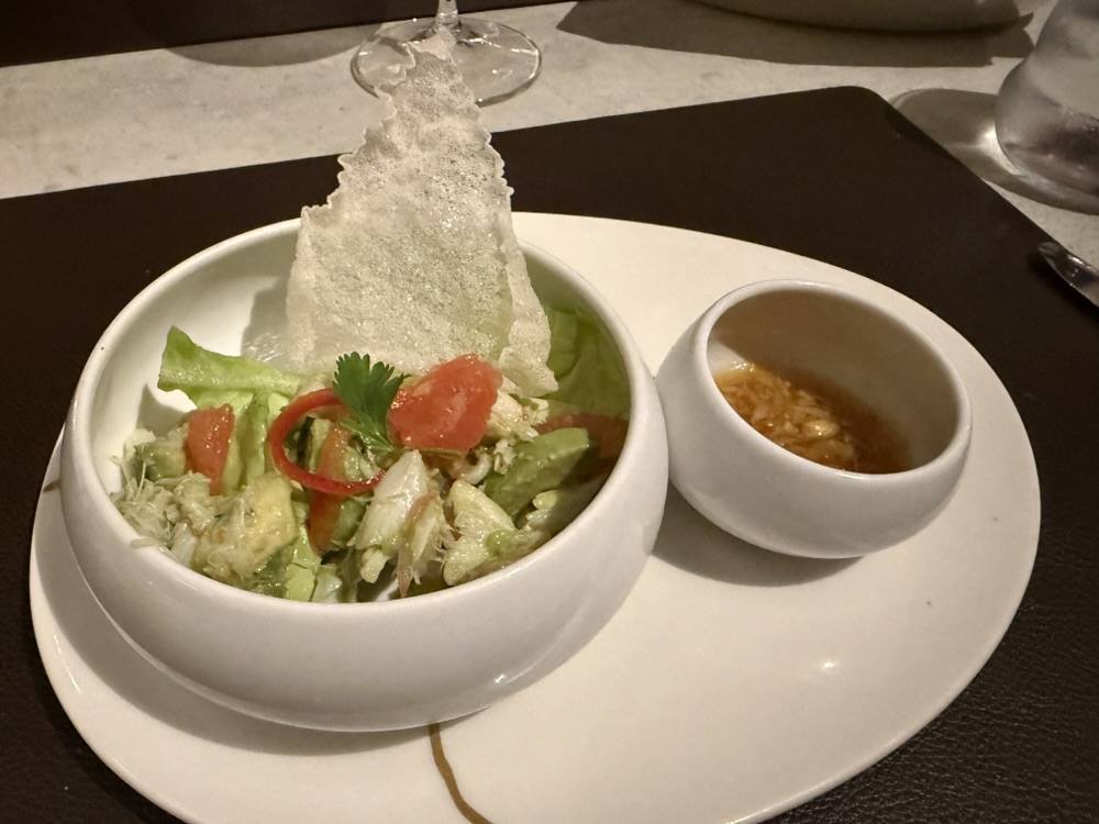 Jumbo lumb crab salad from Marble and Company Grill on Explora Journeys