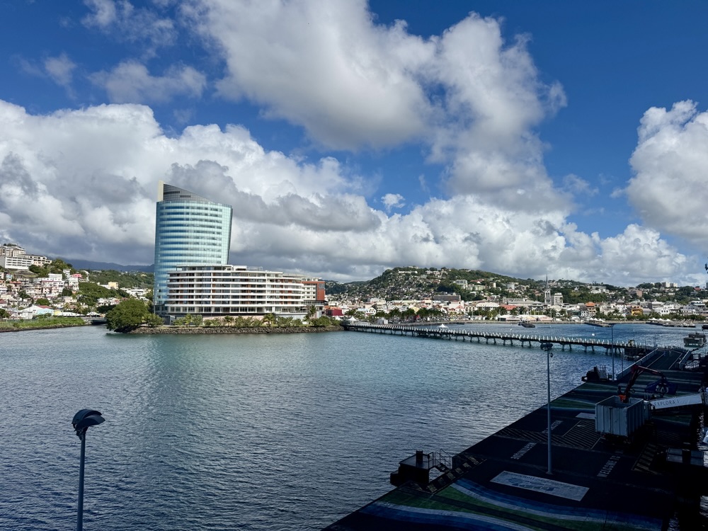 A view of Fort-de-France from the ship