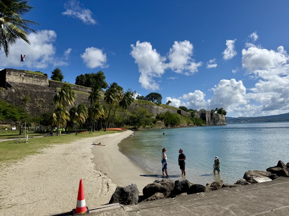 The beach near the port in Fort-de-France
