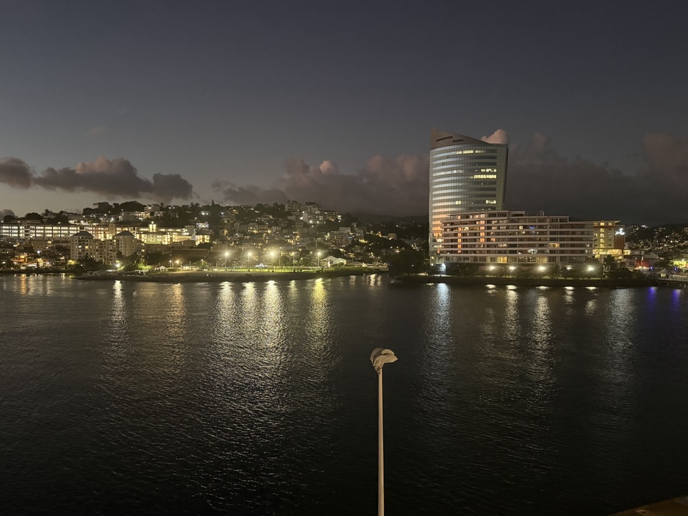 Sailing away from Fort-de-France, Martinique