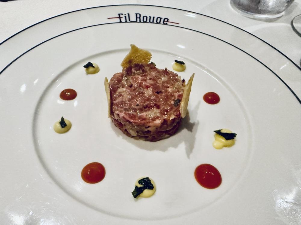 Tartare de bœuf à la Niçoise from Fil Rouge on Explora Journeys