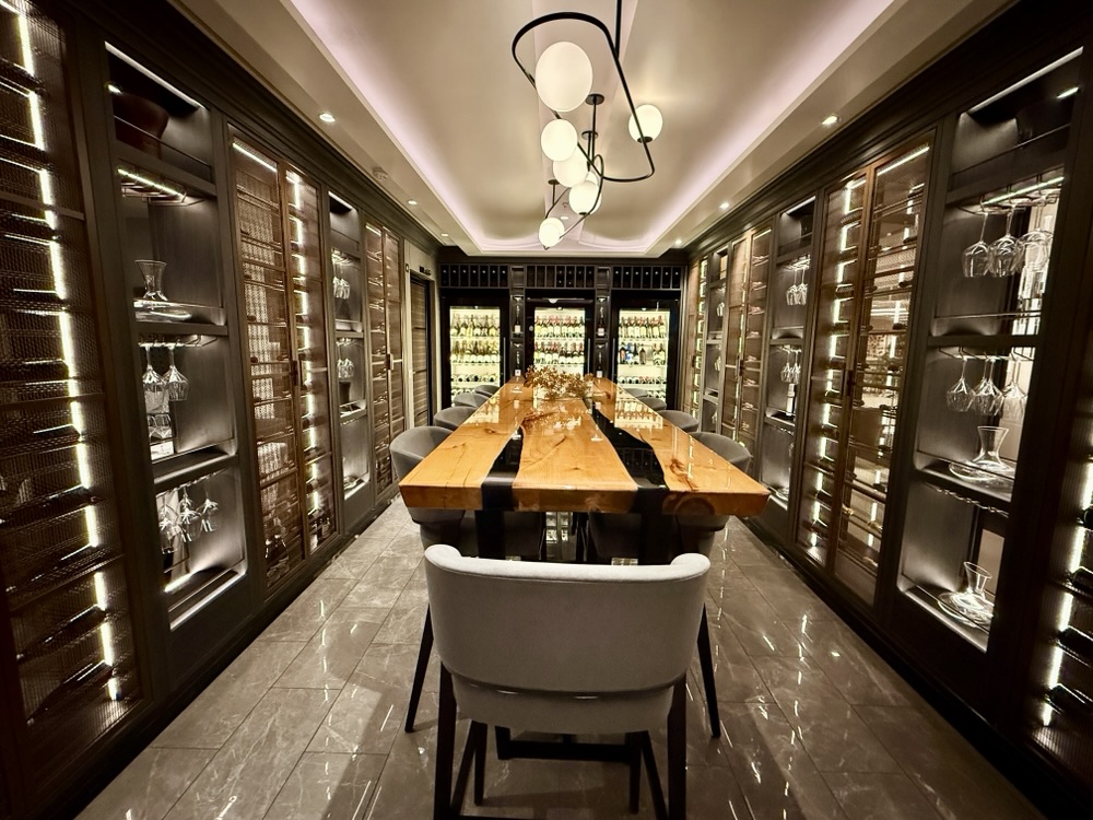 Wine room at Anthology on Explora Journeys