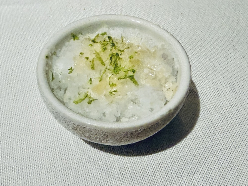 Shaved ice, pop rocks and lemon sorbet from Anthology on Explora Journeys