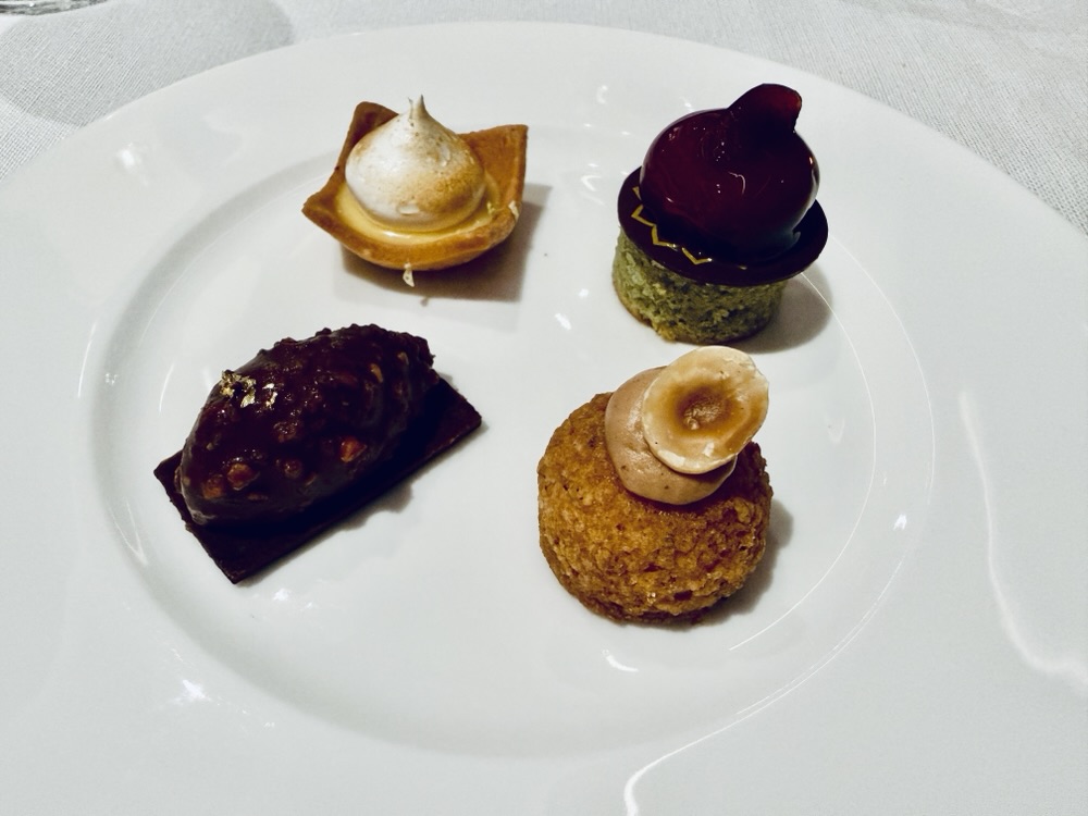 Some sweets from the dessert trolley at Anthology on Explora Journeys