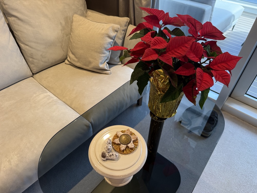 Christmas cookies were delivered to the suites this morning