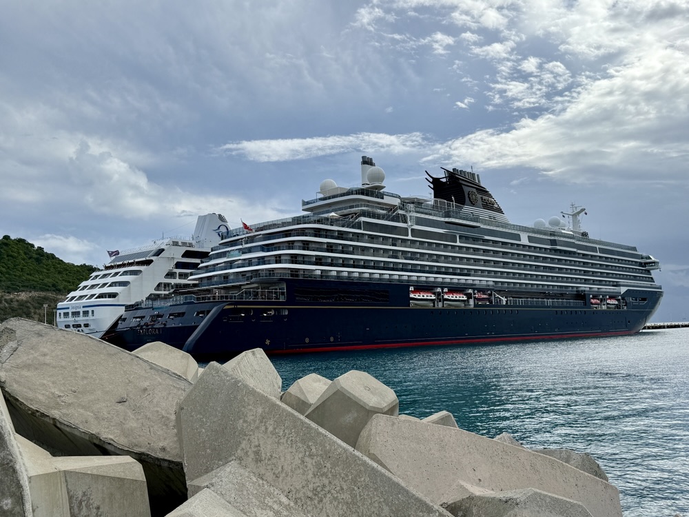 Explora I docked in St. Maarten on December 25, 2025
