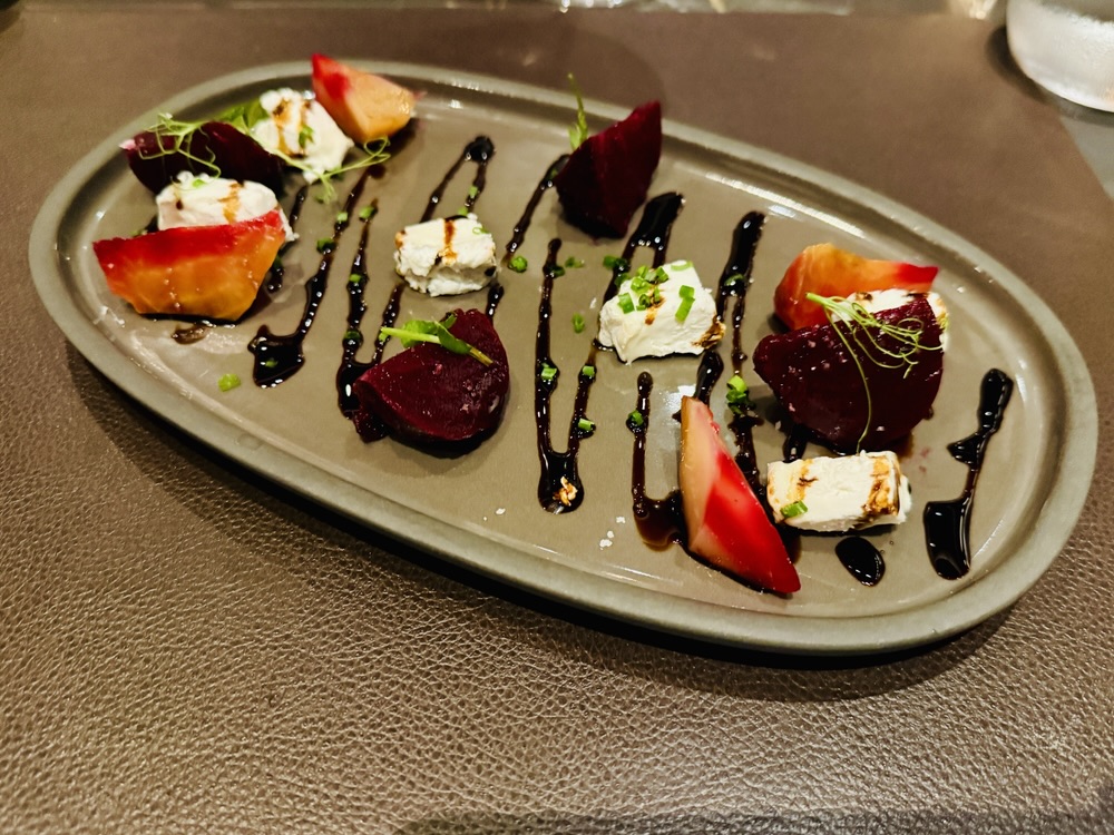 Roasted beets in salted crust from Marble and Company Grill on Explora Journeys