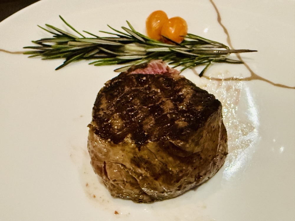 Filet from Marble and Company Grill on Explora Journeys
