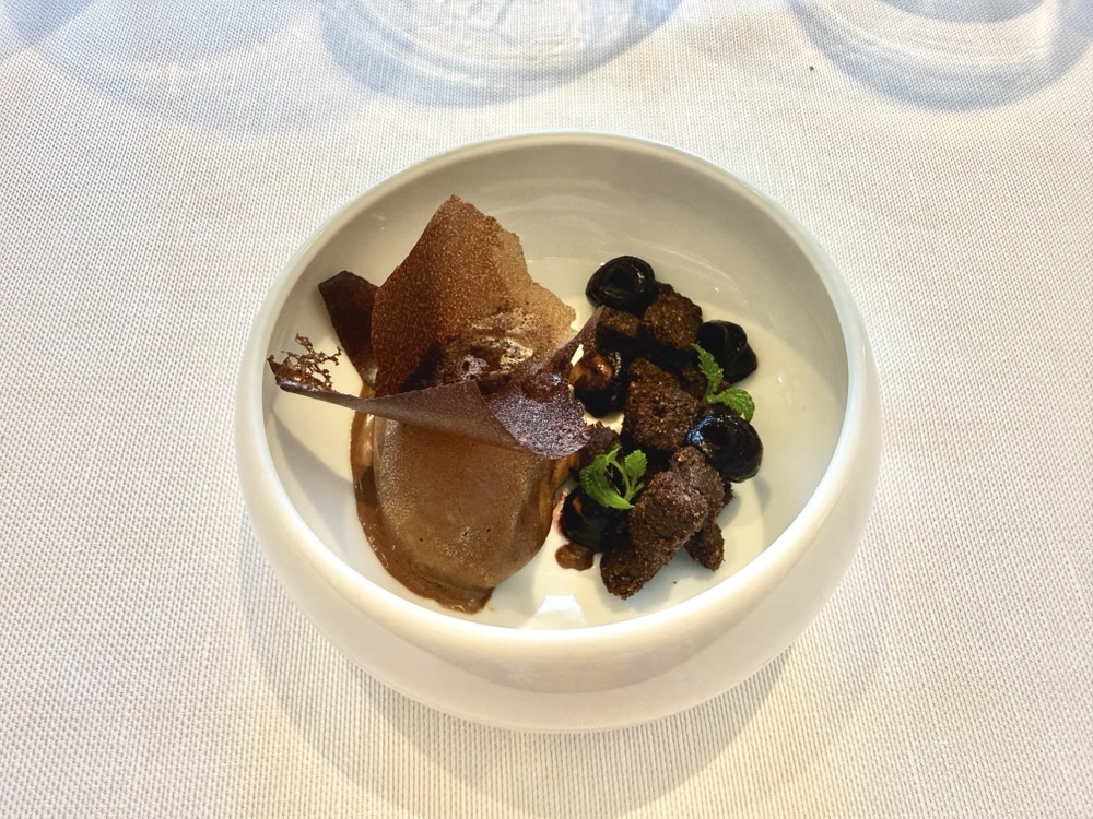 70% dark chocolate and blueberries from Anthology on Explora Journeys