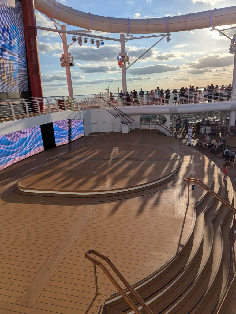 Funnel Vision Deck Stage on the Disney Treasure