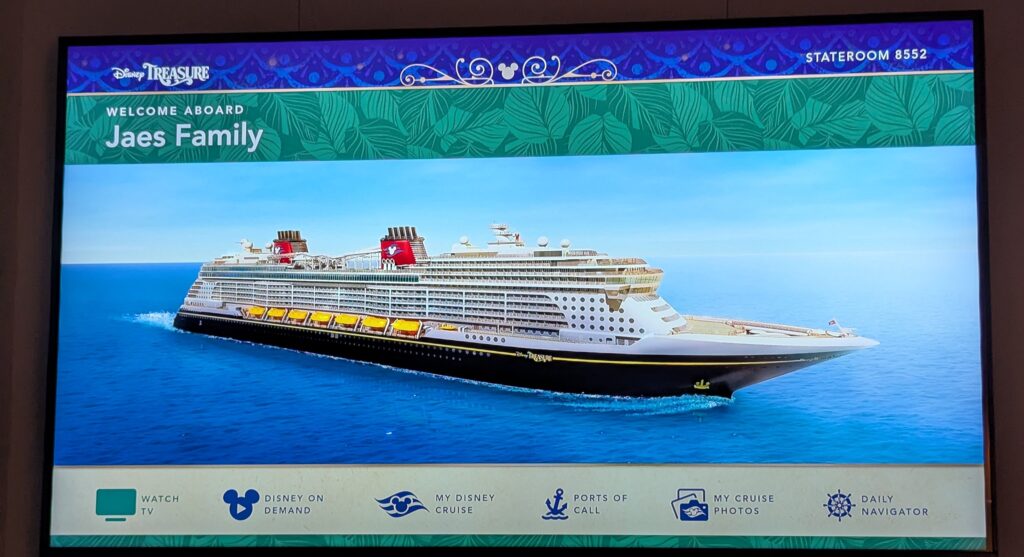 Room 8552 on the Disney Treasure