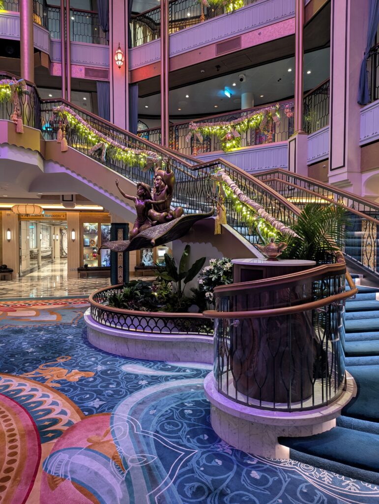 Grand Hall on the Disney Treasure