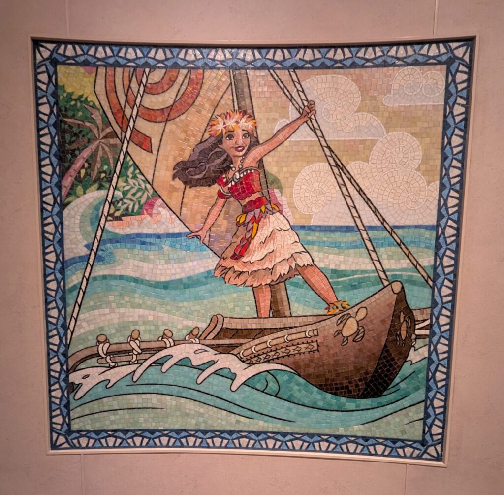 Murals in Hei Hei Cafe on the Disney Treasure