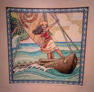 Murals in Hei Hei Cafe on the Disney Treasure