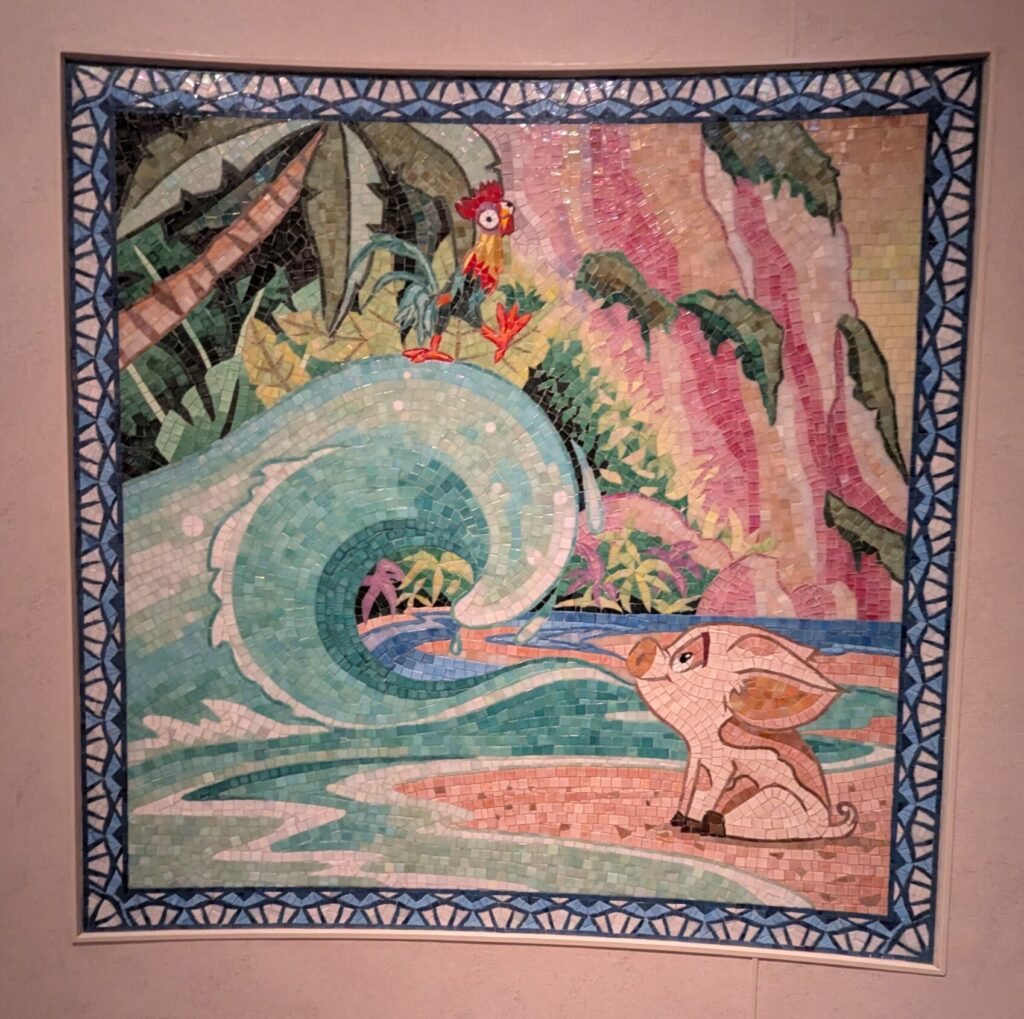 Murals in Hei Hei Cafe on the Disney Treasure