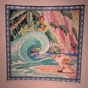 Murals in Hei Hei Cafe on the Disney Treasure
