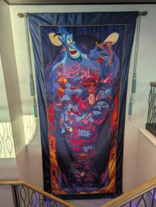 Tapestries in the Grand Hall on the Disney Treasure