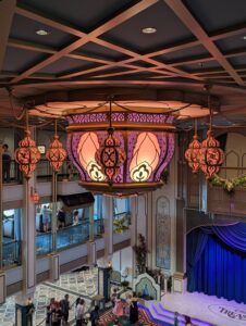 Chandelier in the Grand Hall on the Disney Treasure