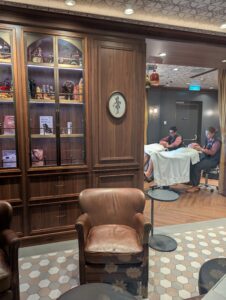 Hook's Barbery on the Disney Treasure