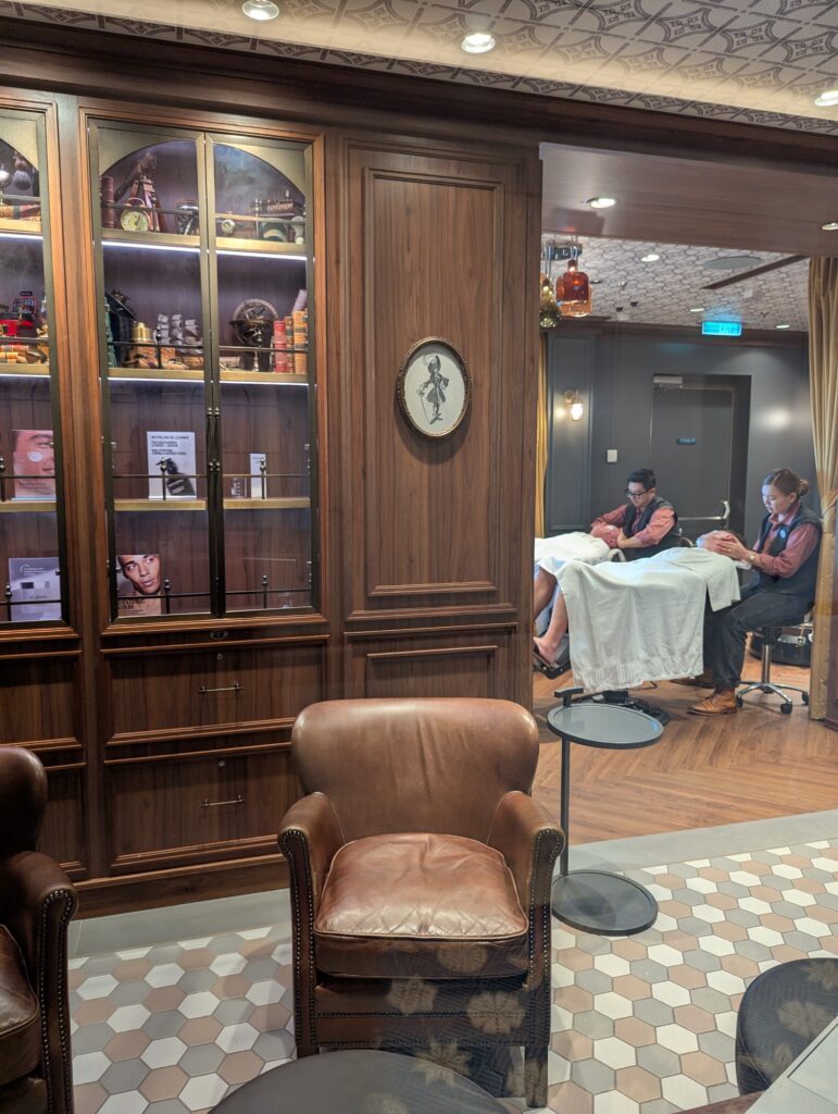 Hook's Barbery on the Disney Treasure