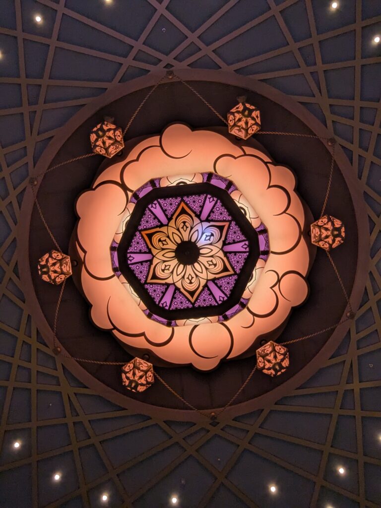 Chandelier in the Grand Hall on the Disney Treasure