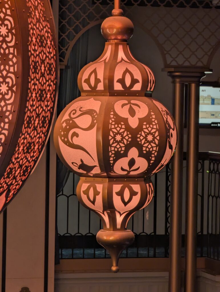 Aladdin Lantern the Grand Hall on the Disney Treasure