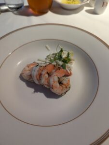 Marinated Tiger Shrimp from 1923 on the Disney Treasure