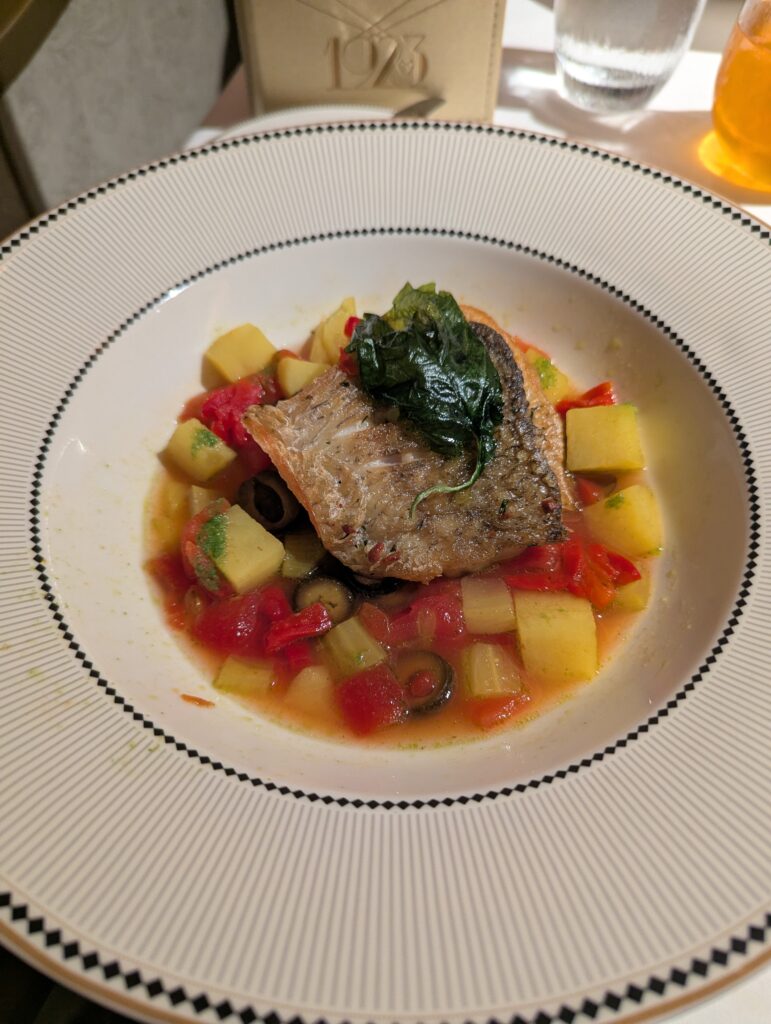 Roasted Red Snapper from 1923 on the Disney Treasure