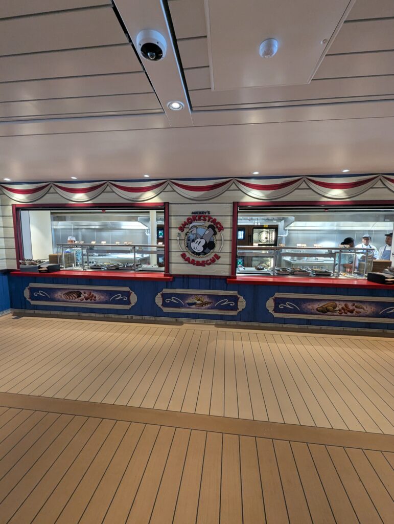 Mickey's Smokestack Barbecue on the Disney Treasure