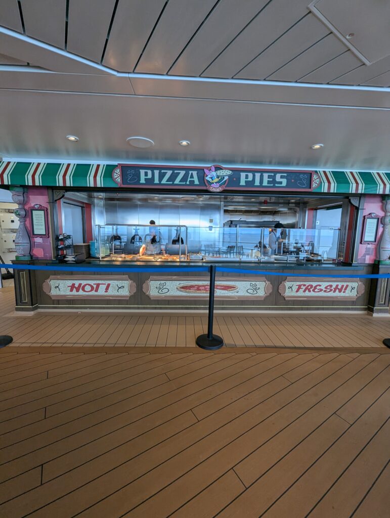 Daisy's Pizza Pie on the Disney Treasure
