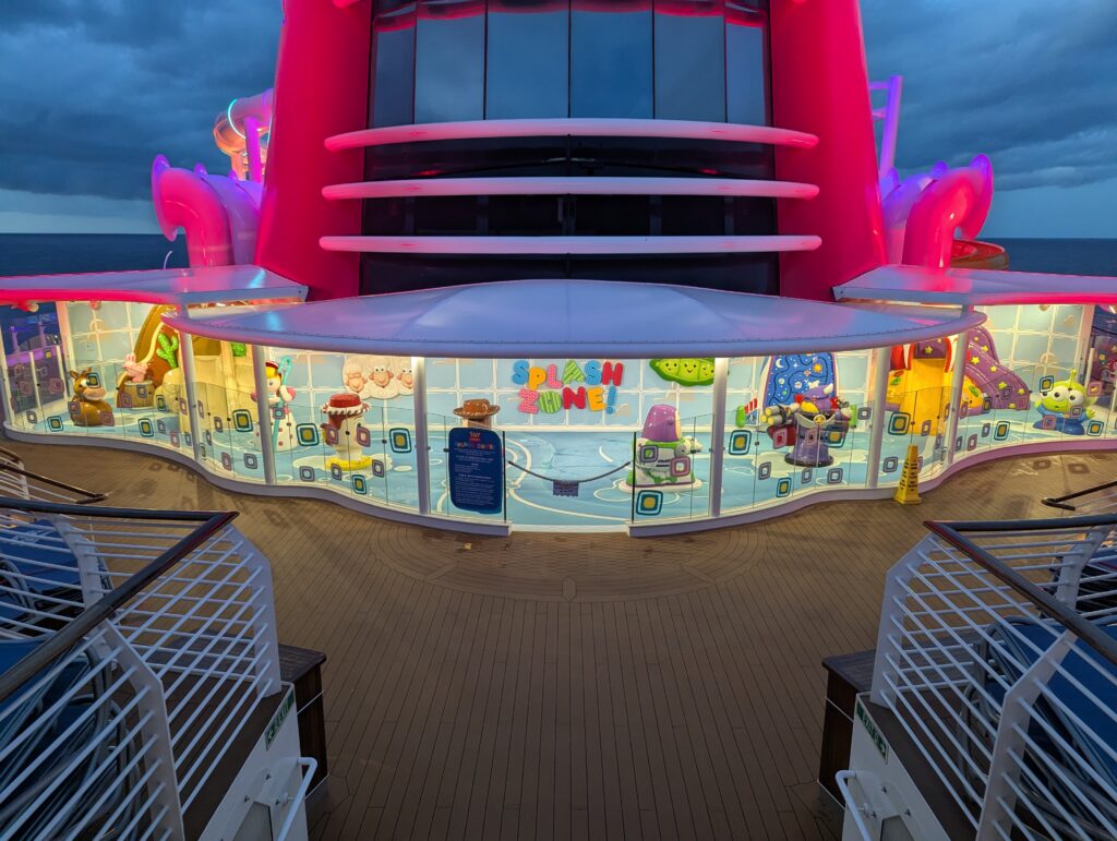 Toy Story Splash Zone on the Disney Treasure