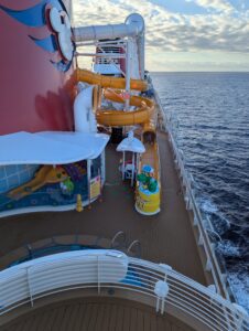 Slide-a-saurus Rex on the Disney Treasure