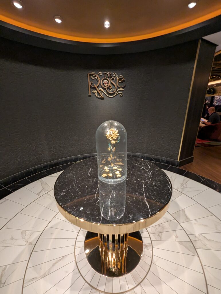 The Rose Lounge Entry on the Disney Treasure