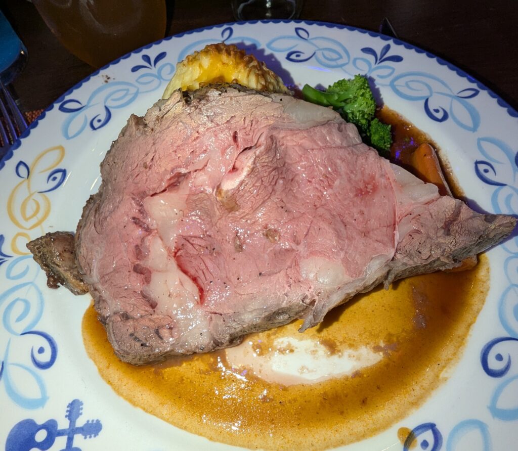 Rib-eye at Plaza de Coco on the Disney Treasure